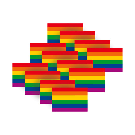 12pk PRIDE flag Stickers for window car laptop tablet LGBTQ+ gay rainbow